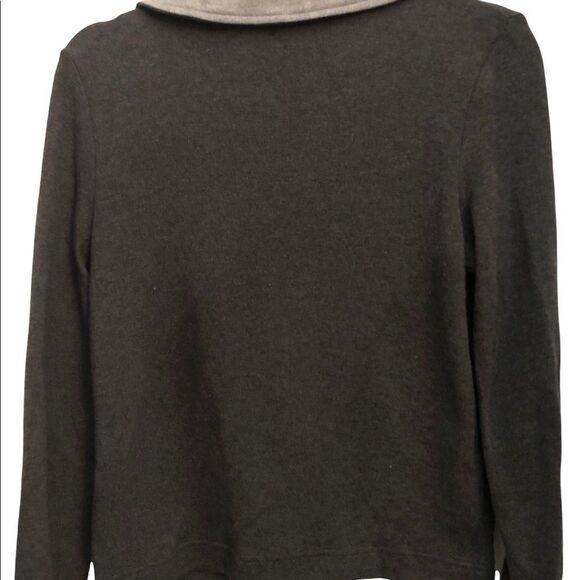 Ann Taylor Loft gray zip up cotton jacket - Picture 6 of 9